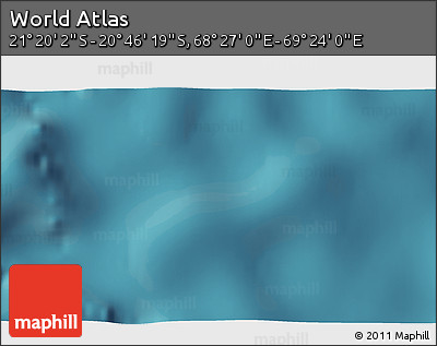 Satellite 3D Map of the Area around 21° 3' 11" S, 68° 55' 30" E