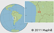 Savanna Style Location Map of the area around 21° 3' 11" S, 68° 46' 30" W