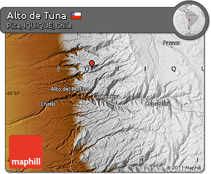 Physical Map of Alto De Tuna