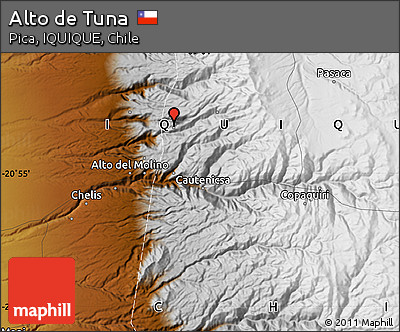Physical Map of Alto De Tuna