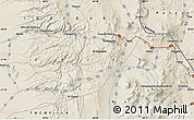 Shaded Relief Map of the area around 21° 3' 11" S, 68° 46' 30" W