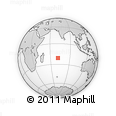 Outline Map of the Area around 21° 3' 11" S, 71° 28' 29" E, rectangular outline