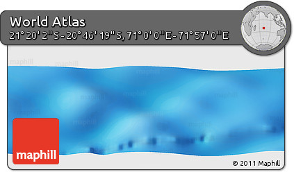 Physical Panoramic Map of the Area around 21° 3' 11" S, 71° 28' 29" E