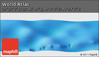 Physical Panoramic Map of the Area around 21° 3' 11" S, 71° 28' 29" E