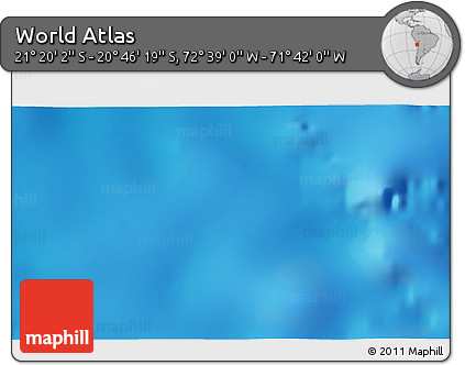 Shaded Relief 3D Map of the Area around 21° 3' 11" S, 72° 10' 30" W