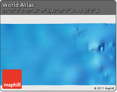 Shaded Relief 3D Map of the Area around 21° 3' 11" S, 72° 10' 30" W