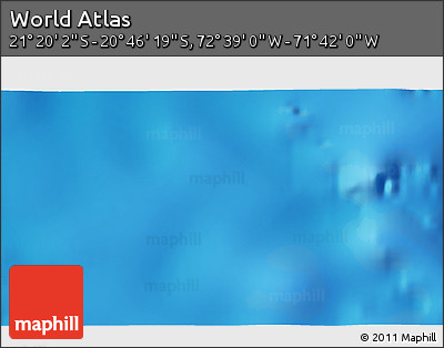 Shaded Relief 3D Map of the Area around 21° 3' 11" S, 72° 10' 30" W