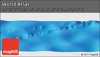Physical Panoramic Map of the Area around 21° 3' 11" S, 73° 10' 30" E