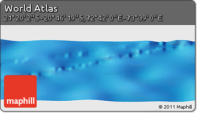 Physical Panoramic Map of the Area around 21° 3' 11" S, 73° 10' 30" E