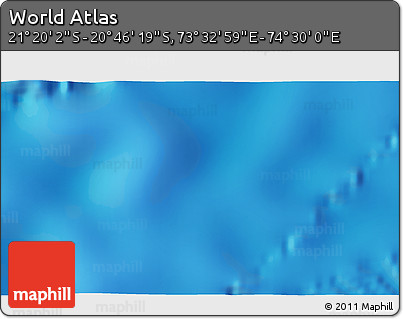 Physical 3D Map of the Area around 21° 3' 11" S, 74° 1' 30" E