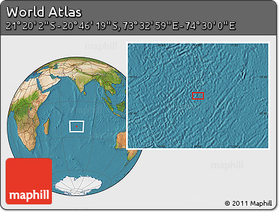 Satellite Location Map of the Area around 21° 3' 11" S, 74° 1' 30" E