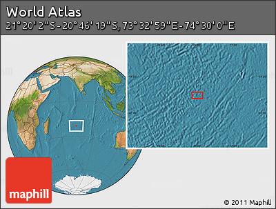 Satellite Location Map of the Area around 21° 3' 11" S, 74° 1' 30" E