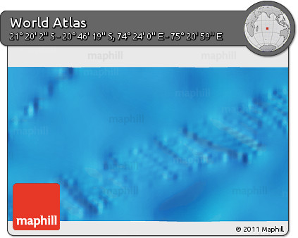Physical 3D Map of the Area around 21° 3' 11" S, 74° 52' 30" E