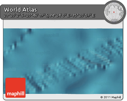 Satellite 3D Map of the Area around 21° 3' 11" S, 74° 52' 30" E