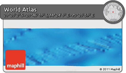 Physical Panoramic Map of the Area around 21° 3' 11" S, 74° 52' 30" E
