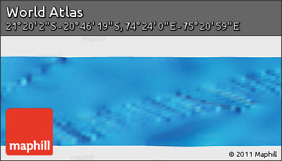 Physical Panoramic Map of the Area around 21° 3' 11" S, 74° 52' 30" E