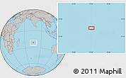 Gray Location Map of the area around 21° 3' 11" S, 75° 43' 29" E