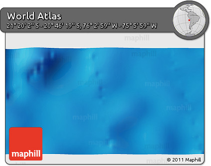Physical 3D Map of the Area around 21° 3' 11" S, 75° 34' 29" W