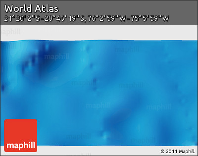 Physical 3D Map of the Area around 21° 3' 11" S, 75° 34' 29" W