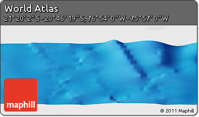Physical Panoramic Map of the Area around 21° 3' 11" S, 76° 25' 30" W