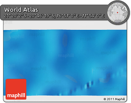 Physical 3D Map of the Area around 21° 3' 11" S, 77° 25' 30" E