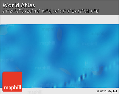 Physical 3D Map of the Area around 21° 3' 11" S, 77° 25' 30" E