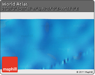 Physical 3D Map of the Area around 21° 3' 11" S, 77° 25' 30" E