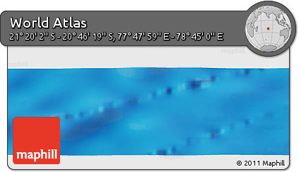 Physical Panoramic Map of the Area around 21° 3' 11" S, 78° 16' 30" E
