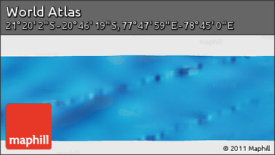 Physical Panoramic Map of the Area around 21° 3' 11" S, 78° 16' 30" E
