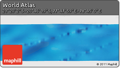 Physical Panoramic Map of the Area around 21° 3' 11" S, 78° 16' 30" E