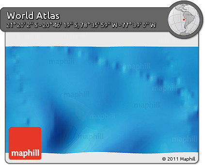 Physical 3D Map of the Area around 21° 3' 11" S, 78° 7' 30" W