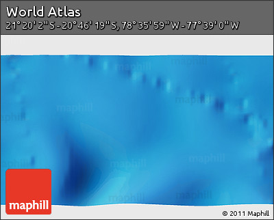 Physical 3D Map of the Area around 21° 3' 11" S, 78° 7' 30" W