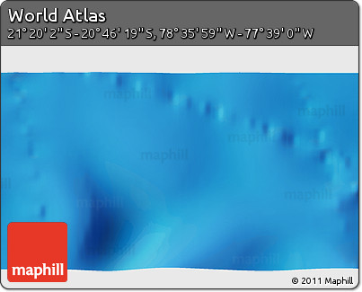 Physical 3D Map of the Area around 21° 3' 11" S, 78° 7' 30" W