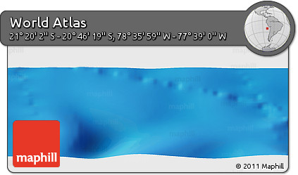 Physical Panoramic Map of the Area around 21° 3' 11" S, 78° 7' 30" W