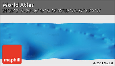 Physical Panoramic Map of the Area around 21° 3' 11" S, 78° 7' 30" W