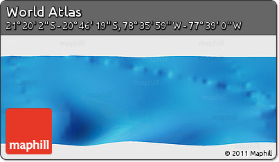 Physical Panoramic Map of the Area around 21° 3' 11" S, 78° 7' 30" W