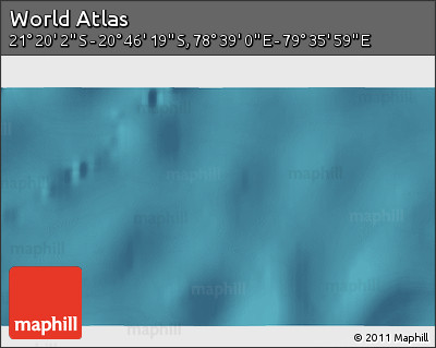 Satellite 3D Map of the Area around 21° 3' 11" S, 79° 7' 30" E