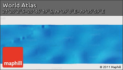 Physical Panoramic Map of the Area around 21° 3' 11" S, 79° 7' 30" E