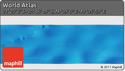 Physical Panoramic Map of the Area around 21° 3' 11" S, 79° 7' 30" E