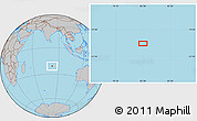Gray Location Map of the area around 21° 3' 11" S, 82° 31' 30" E