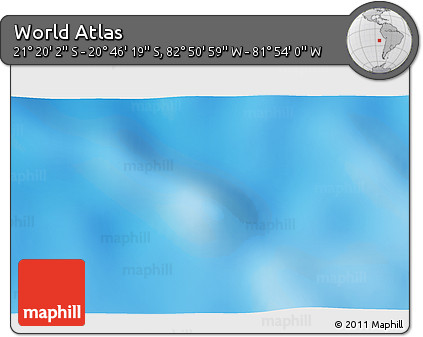 Physical 3D Map of the Area around 21° 3' 11" S, 82° 22' 30" W