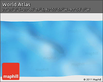 Physical 3D Map of the Area around 21° 3' 11" S, 82° 22' 30" W