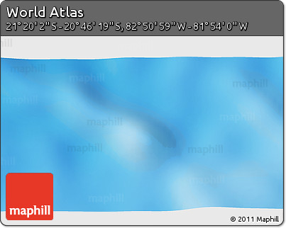 Physical 3D Map of the Area around 21° 3' 11" S, 82° 22' 30" W
