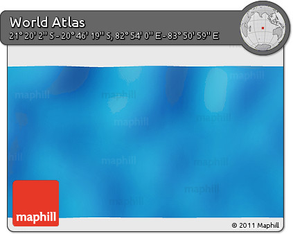 Physical 3D Map of the Area around 21° 3' 11" S, 83° 22' 30" E