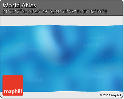Physical 3D Map of the Area around 21° 3' 11" S, 85° 4' 29" E