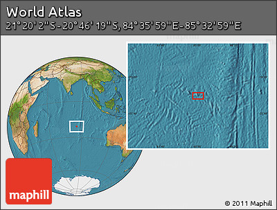 Satellite Location Map of the Area around 21° 3' 11" S, 85° 4' 29" E