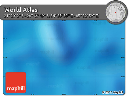 Physical Map of the Area around 21° 3' 11" S, 85° 4' 29" E