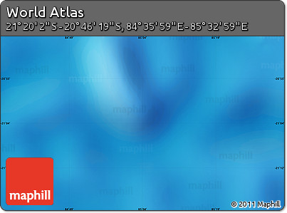 Physical Map of the Area around 21° 3' 11" S, 85° 4' 29" E