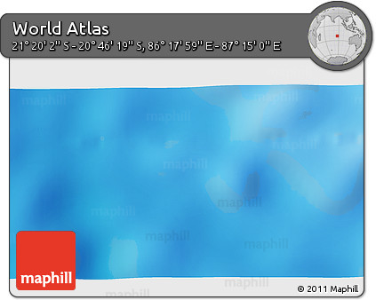 Physical 3D Map of the Area around 21° 3' 11" S, 86° 46' 30" E