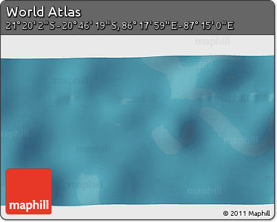 Satellite 3D Map of the Area around 21° 3' 11" S, 86° 46' 30" E